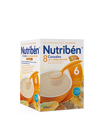 NUTRIBÉN 8 Cereales Toque de Miel y Galletas Maria 600G