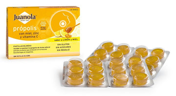 JUANOLA Própolis con Miel, Zinc y Vit C sabor Limón y Miel 24 Pastillas Blandas