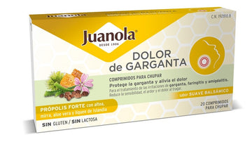 JUANOLA Dolor de Garganta Própolis Forte 20 comprimidos para chupar
