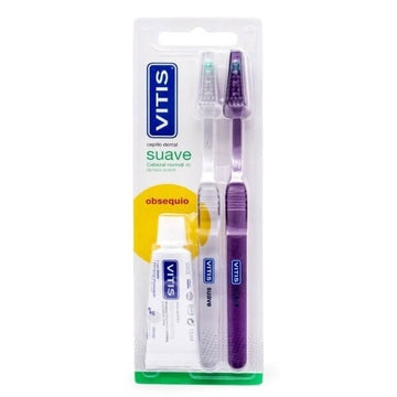 VITIS Pack Cepillo Dental Suave 2 uds + Pasta Blanqueadora 15ml de
REGALO