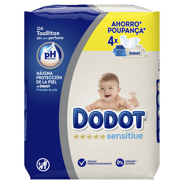 DODOT Toallitas para Bebés Sensitive 4x54 (216 Unidades)