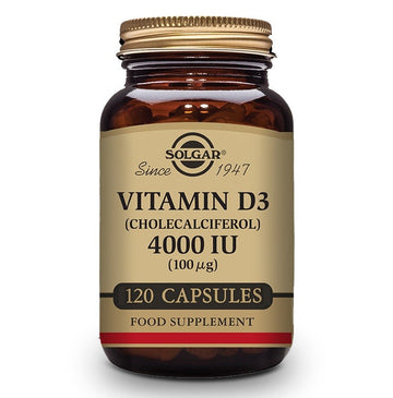 SOLGAR Vitamina D3 4000iu 120 Cápsulas Vegetales
