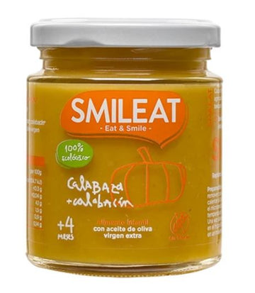 SMILEAT Tarrito Ecológico Calabaza y Calabacín 230g