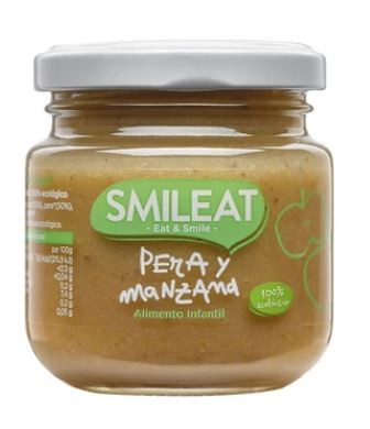 SMILEAT Tarrito Ecológico de Pera y Manzana 130g
