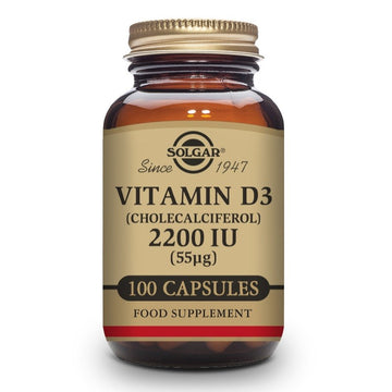 SOLGAR Vitamina D3 2200Ui (55Mcg) (Colecalciferol) 100 Cápsulas Vegetales