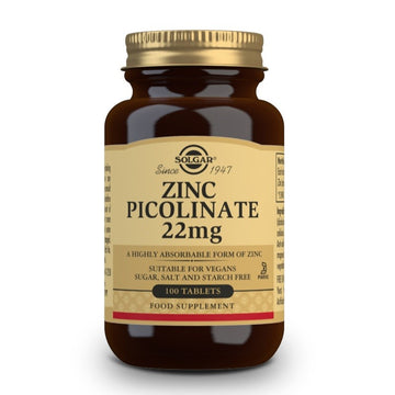 SOLGAR Zinc Picolinato 22mg 100 comprimidos