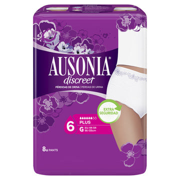 AUSONIA Discreet Plus Ropa Interior Talla G 8 Unidades