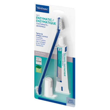 Virbac Kit de Cepillo y Dentífrico Enzimático 70g