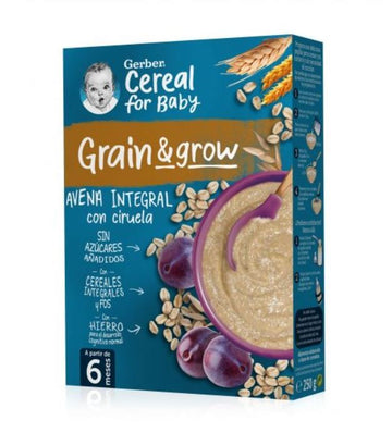 GERBER Papillas Avena Integral con Ciruela +6 Meses 250g