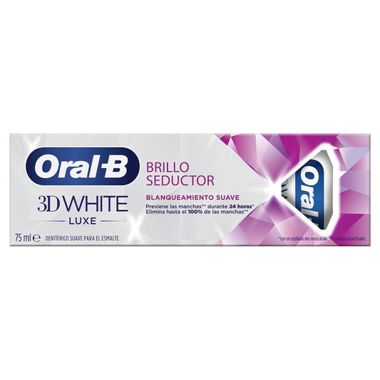 ORAL-B Pasta de Dientes 3D White Brillo Seductor Blanqueadora 75ml