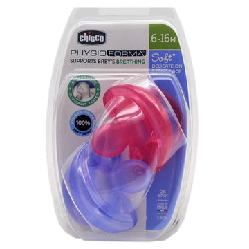 CHICCO 2xChupete Physio Soft Silicon Rosa 6-16m (Todogoma)