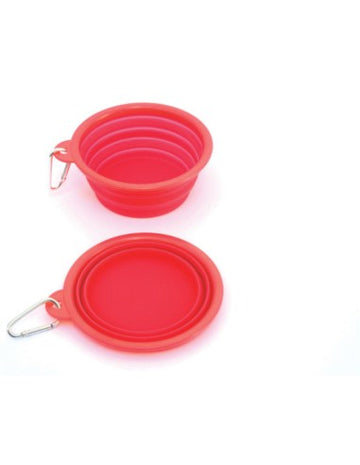 Freedog Ciotola da Viaggio Silicone Rossa 400ml
