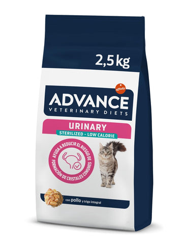 Affinity Advance Vet Feline Steril.Urinary Low Cal Pienso Cuidado Gatos 2,5Kg