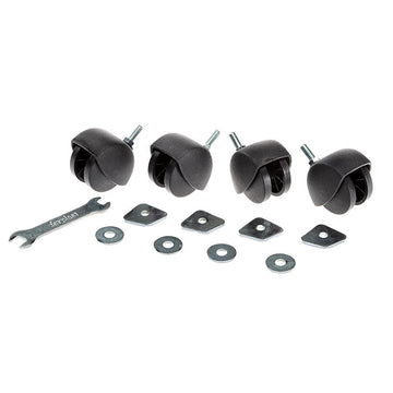 Ferplast Kit Rueda Tornil 4 ud, Negro, 340g