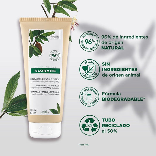 KLORANE Acondicionador al Cupuaçu BIO Cabello Muy Seco 200ml