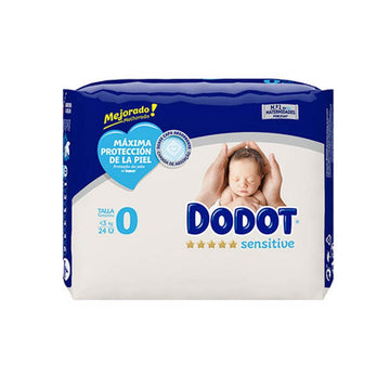 Dodot Sensitive Recién Nacido Talla 0 (24 uds)