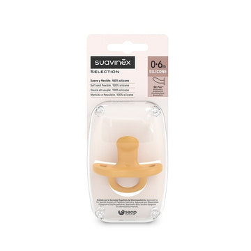 SUAVINEX Chupete Todosilicona SX Pro Anatómica 0-6 Meses (Color Mostaza)