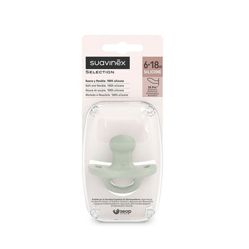 SUAVINEX Chupete Todosilicona SX Pro Anatómica 6-18 Meses (Verde)