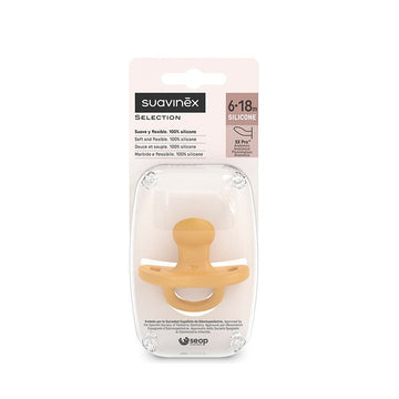 SUAVINEX Chupete Todosilicona SX Pro Anatómica 6-18 Meses (Color Mostaza)