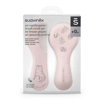 SUAVINEX Set Cepillo y Peine Recién Nacido Rosa 0+m