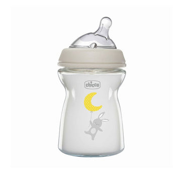 CHICCO Biberón Natural Feeling de Vidrio Flujo normal 250ML 0m+