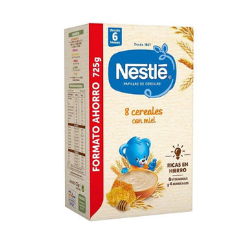 NESTLÉ Papilla 8 cereales con Miel +6m 725 gr