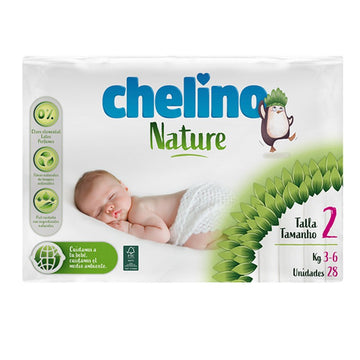 CHELINO Nature Pañales Talla 2 de 3 a 6 kilos 28 uds