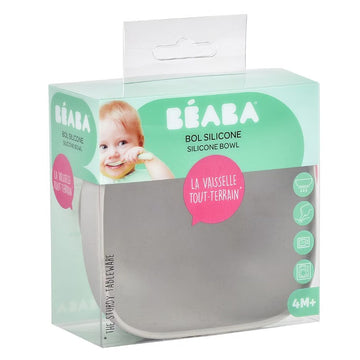 BÉABA Bol de silicona con Ventosa Gris