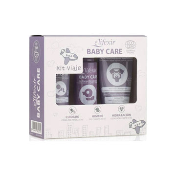 ELIFEXIR Baby Care Kit Viaje Gel champú + Leche corporal hidratante+ Crema Zona del Pañal