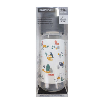 SUAVINEX Biberón 360ml Tetina Fisiológica SX Pro Flujo Denso (L) - Gris