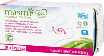 Masmi Protegeslips Adaptables Flex Masmi Natural Cotton 30 uds