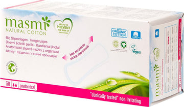 Masmi Protegeslips Anatómicos Masmi Natural Cotton 30 unidades