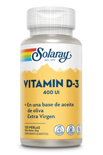 Solaray Vitamina D3 400 Ui 120 Perlas