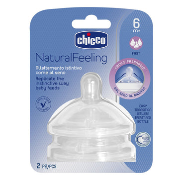 CHICCO 2xTetina Natural Feeling Flujo Rápido 6m+