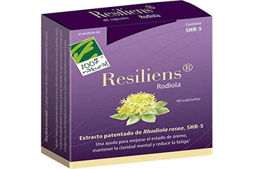 100% Natural Resiliens Rhodiola 40 Cápsulas