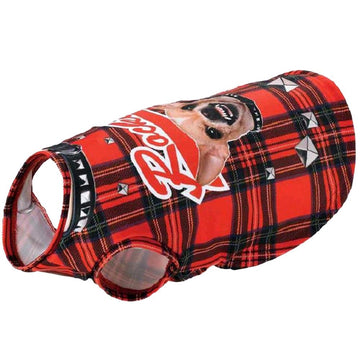 Ferplast Camiseta Rocker M Prenda para Perros Roja 40g