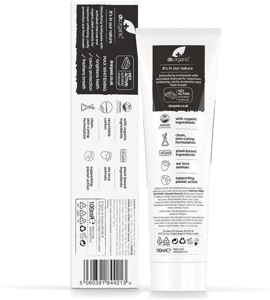 Dr. Organic Pasta de Dientes de Carbón 100 ml