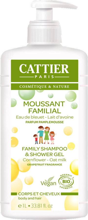 Cattier Gel De Ducha Y Champú Familiar 1L