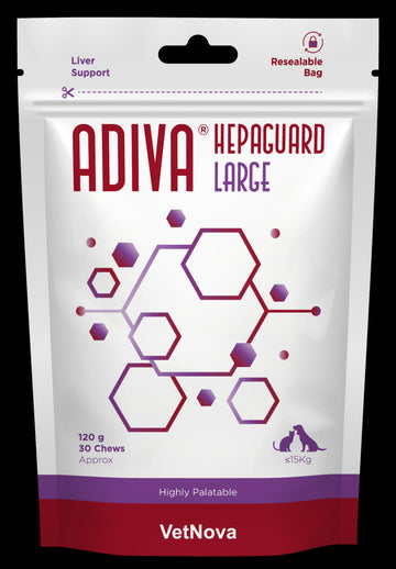 Vetnova Adiva Hepaguard Large Suplemento Nutritivo para Perros 30 Chews