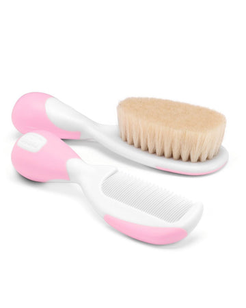 CHICCO Cepillo Y Peine Pelo Natural Rosa