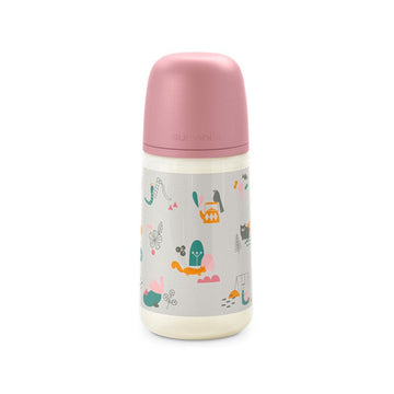 SUAVINEX Biberón 270ml Tetina Fisiológica SX Pro Flujo Medio (M) - PájarosRosa