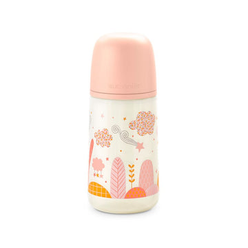 SUAVINEX Biberón 270ml Tetina Fisiológica SX Pro Flujo Medio (M) - Bosque Rosa