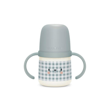 SUAVINEX Biberón Night & Day 150ml Antiderrame +4M (Gris Oscuro)