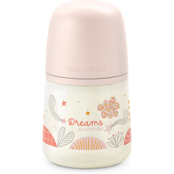 SUAVINEX Biberón 150ml Tetina Fisiológica SX Pro Flujo Lento (S) - Dreams Rosa