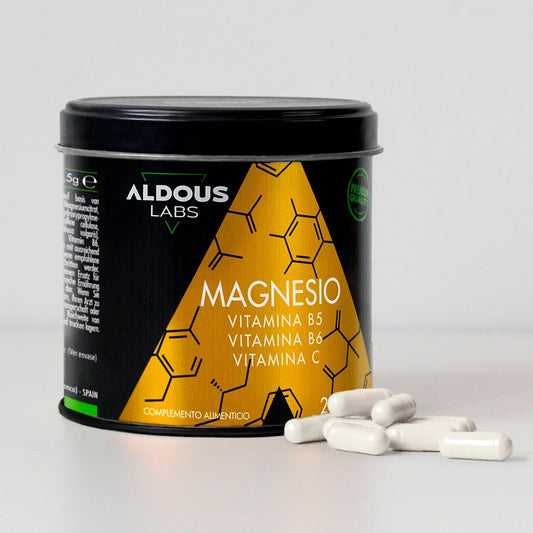 Aldous Citrato de Magnesio 1500 mg + Vitamina C, B6, B5 Máxima Dosis 200 Cápsulas
