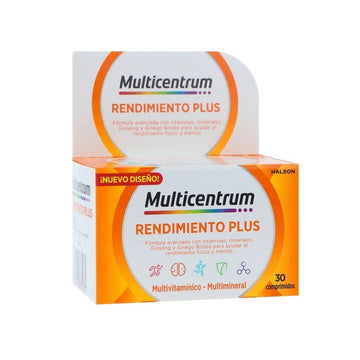 MULTICENTRUM Rendimiento Plus Ginseng y Ginkgo 30 Comprimidos