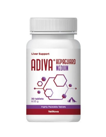 Vetnova Adiva Hepaguard Medium Suplemento Hepático 30 comprimidos