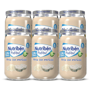 Nutriben Potito Arroz con Merluza 6x235g