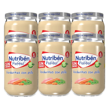 Nutribén Potito Verduritas con Pollo 6x235g