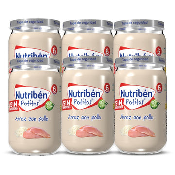 Nutribén Potito Pollo Con Arroz 6x235g